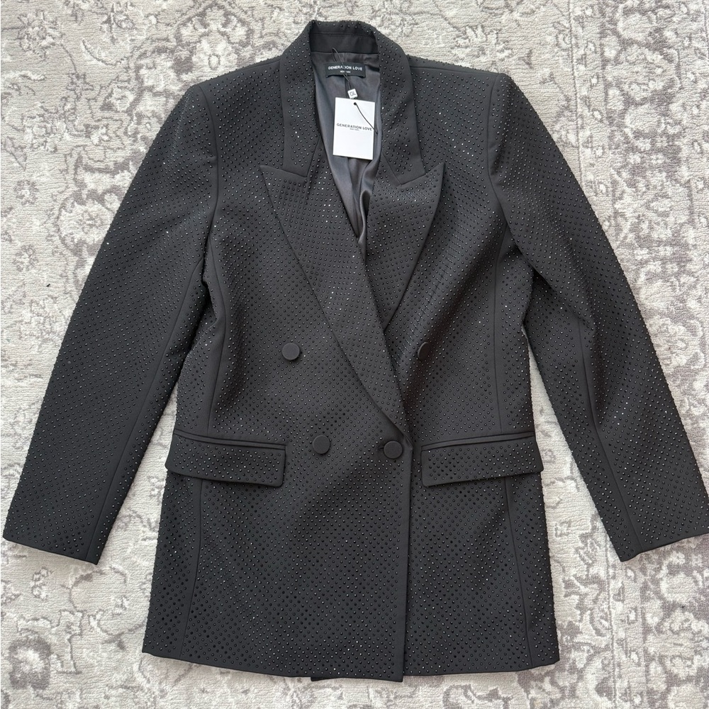 Generation Love Black Textured Blazer
